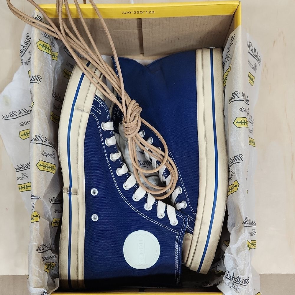 NIB 1955 Conference Hood Loyal Blue High-Top Sneakers Men 8 Women 10 Gym Shoes - Picture 9 of 10